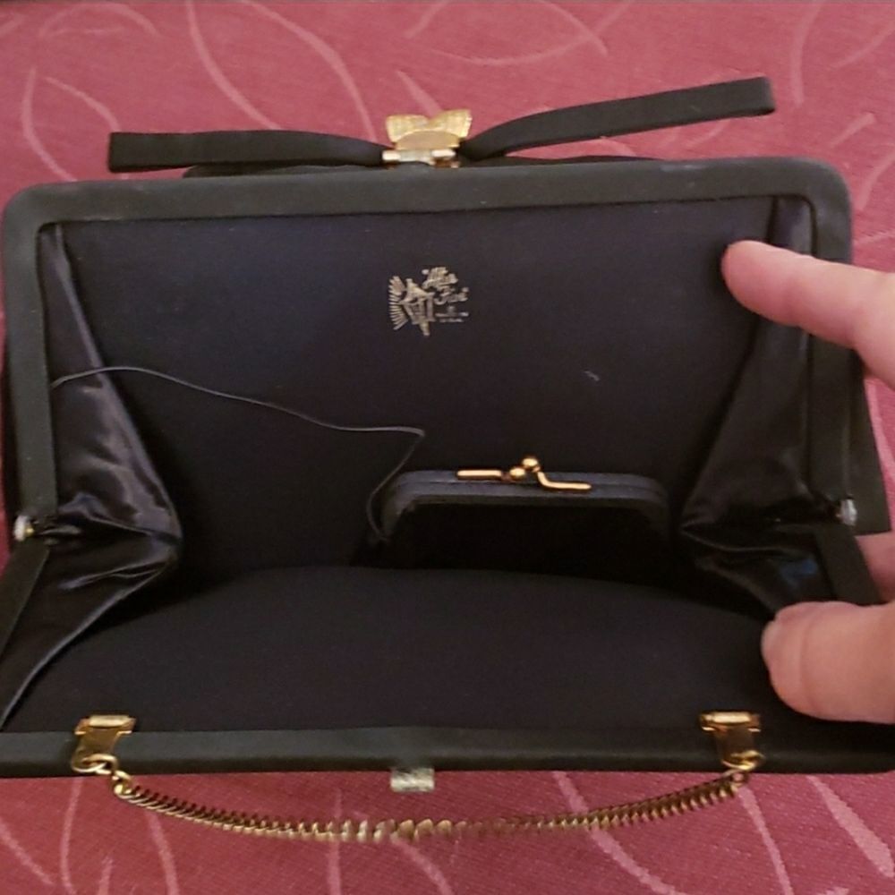 VNTG After Five Black Clutch Purse - Picture 5 of 10